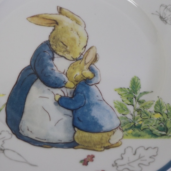 BEATRIX POTTER PETER BUNNY RABBIT EASTER SALAD DESSERT PLATES - S/4 - NEW - Picture 2 of 3